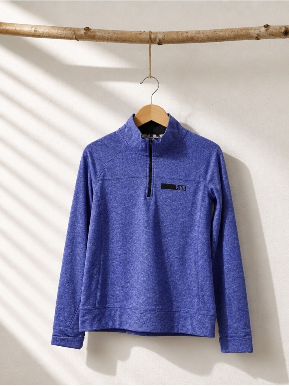 PINK Victoria's Secret Periwinkle Quarter-Zip Pullover